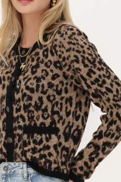 Panterprint Vestje Met Gouden Knopen