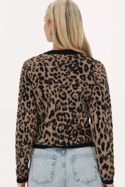 Panterprint Vestje Met Gouden Knopen