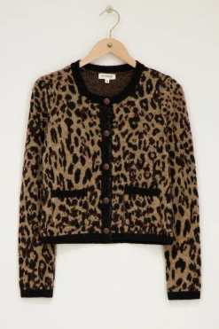 Panterprint Vestje Met Gouden Knopen