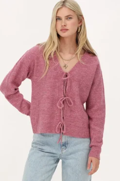 Roze Vest Met Strikjes