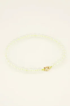 Sunchasers Gouden Ketting Met Groene Glazen Kralen