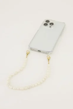 Telefoonkoord Met Parels Kort