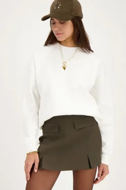 Witte Sweater Met Paris Backprint