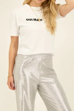 Zilveren Broek Wide Leg