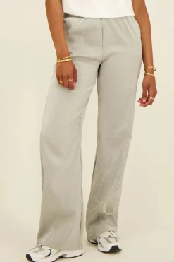 Zilveren Broek Wijde Pijpen Met Zakken