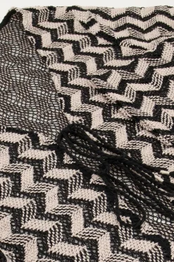 Zwart-beige Crochet Vestje