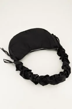 Zwarte Crossbody Tas Met Ruffles